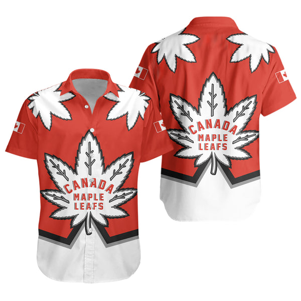 Canada Short Sleeve Shirt Red Maple Leafs Spirit