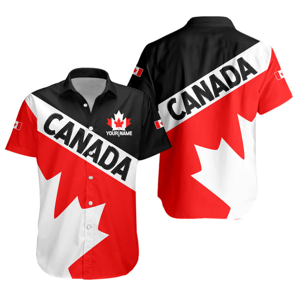 Canada Short Sleeve Shirt Maple Power Stripes