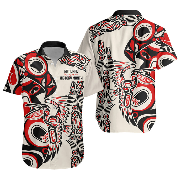 Canada Short Sleeve Shirt Haida Sacred Wings History Month Edition