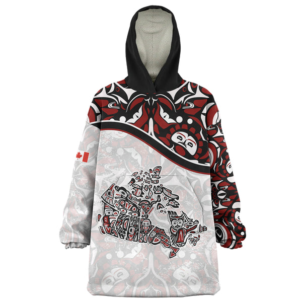 Canada Snug Hoodie The True North Totem Map Haida Edition