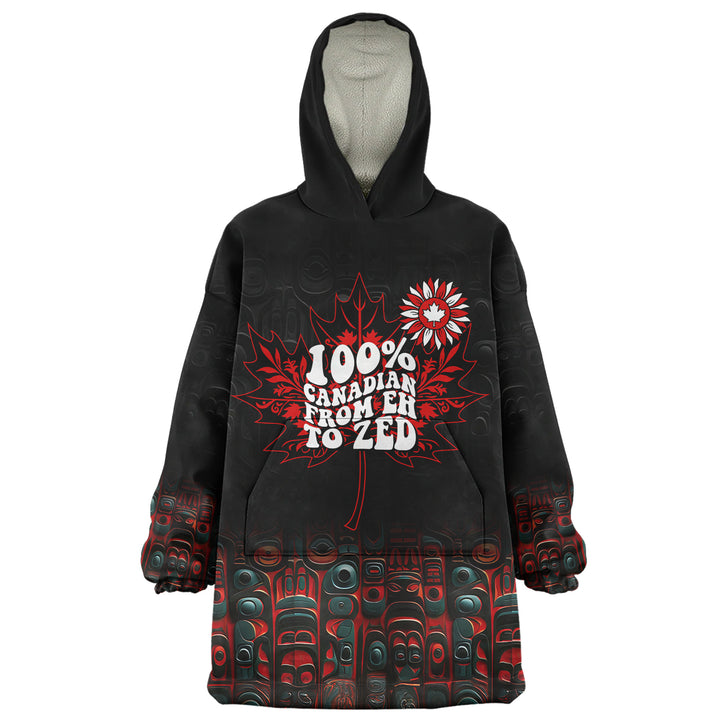 Canada Snug Hoodie Canadian From Eh To The Zed Haida Pattern