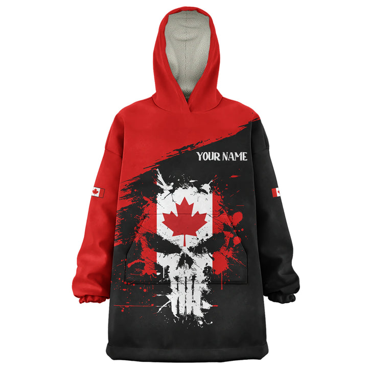 Canada Snug Hoodie Red Skull Patriot Canada Edition