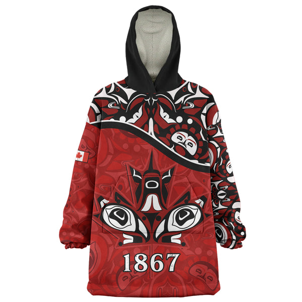 Canada Snug Hoodie Haida Indigenous Power 1867
