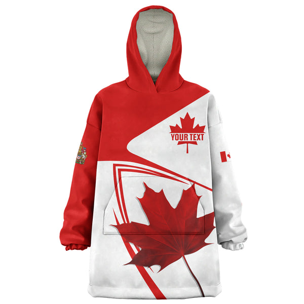 Canada Snug Hoodie Custom Canada Maple Leaf Red And White