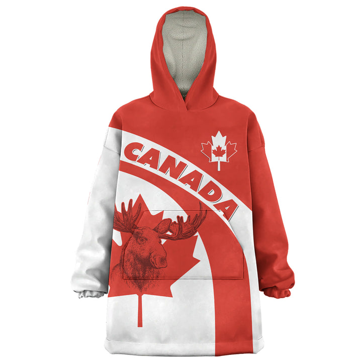 Canada Snug Hoodie Red And White Canadian Spirit