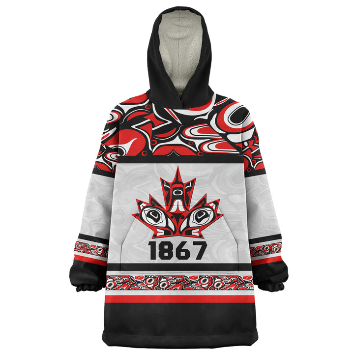 Canada Snug Hoodie Haida Indigenous Maple Legacy 1867