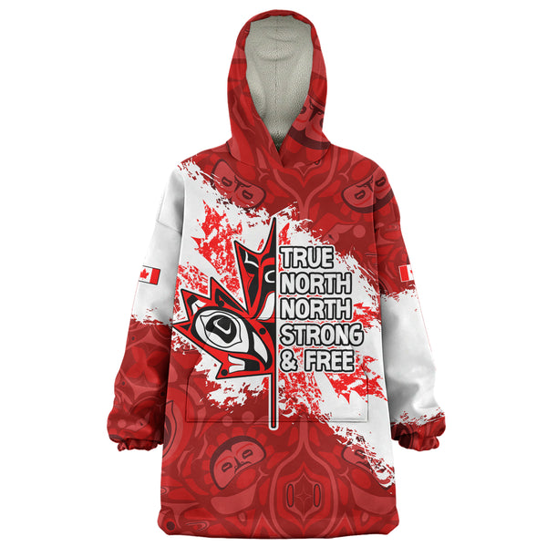 Canada Snug Hoodie Haida Indigenous Maple Pride