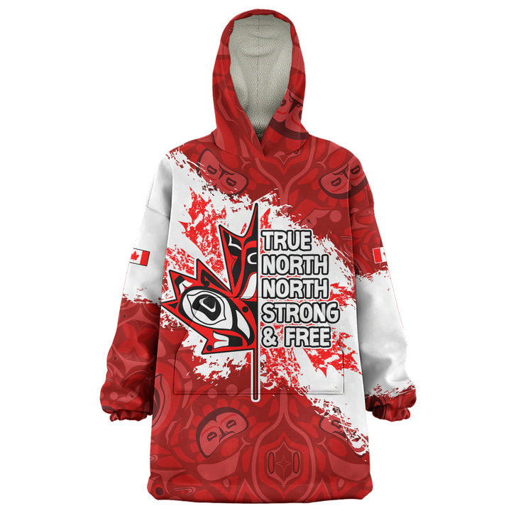 Canada Snug Hoodie Haida Indigenous Maple Pride