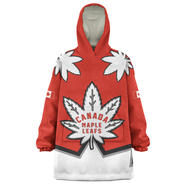 Canada Snug Hoodie Red Maple Leafs Spirit