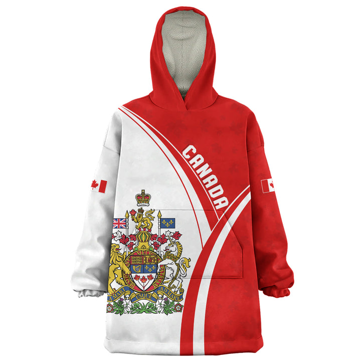 Canada Snug Hoodie Canada Red Maple Leafs Pattern Spirit