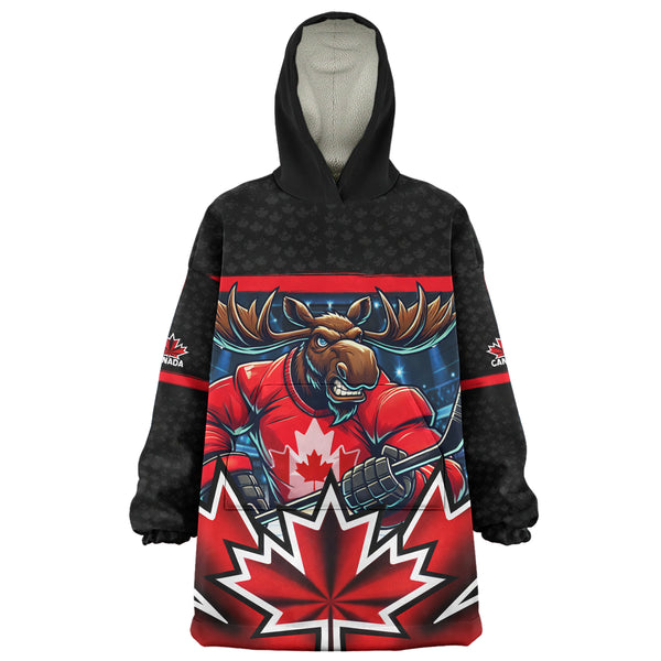 Canada Snug Hoodie Maple Moose Hockey Warrior