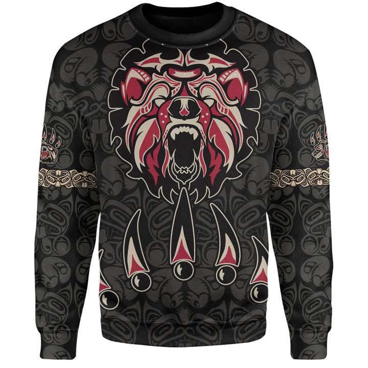 Canada Sweatshirt Haida Tribal Roaring Bear