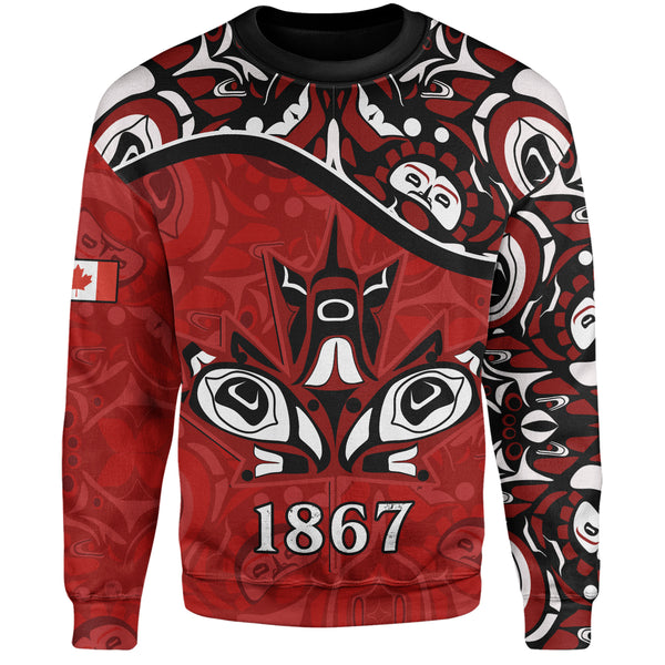 Canada Sweatshirt Haida Indigenous Power 1867