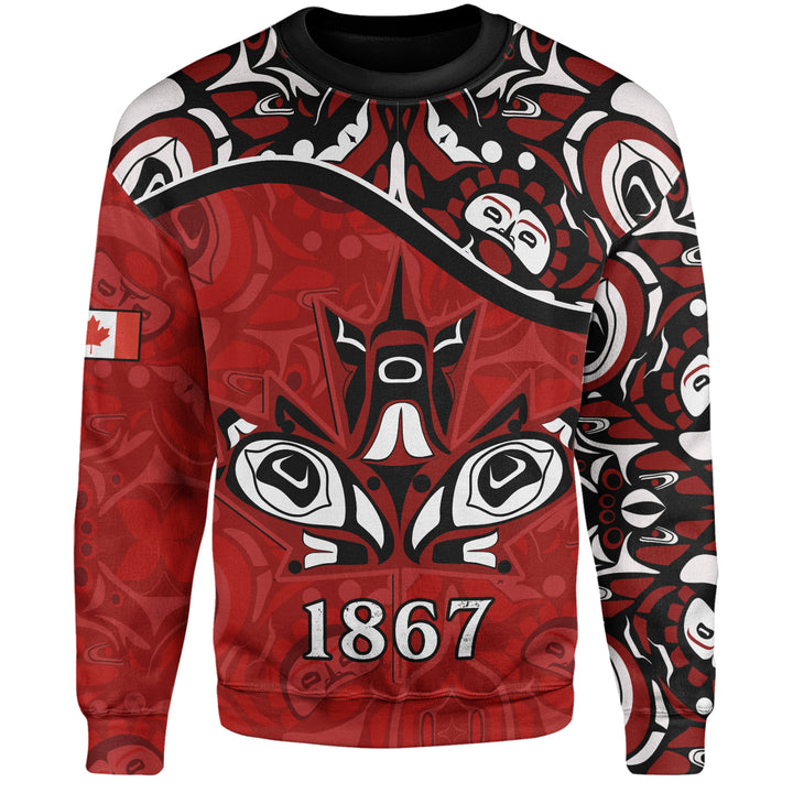Canada Sweatshirt Haida Indigenous Power 1867