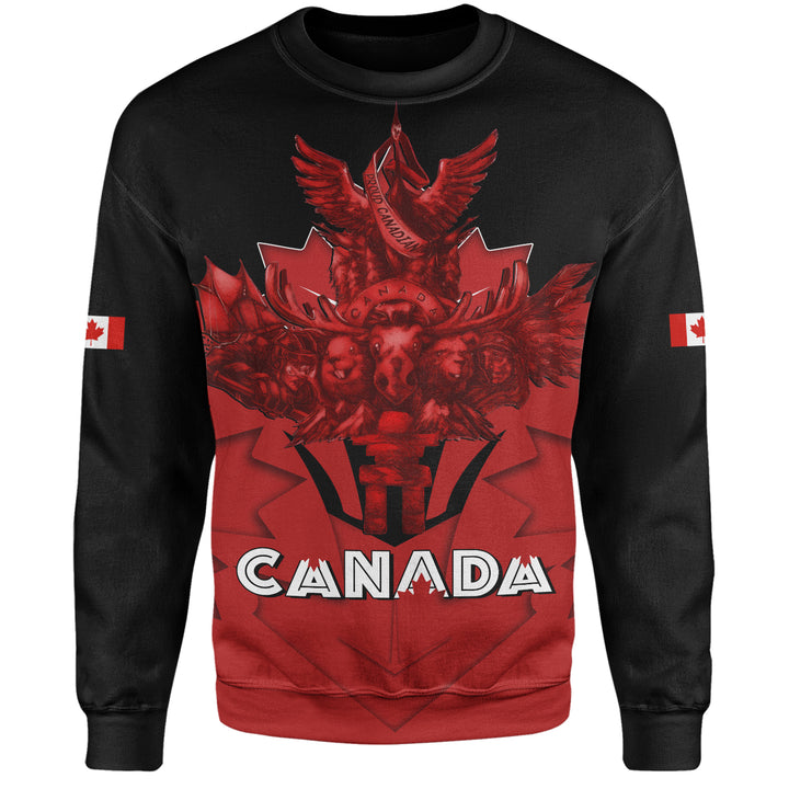 Canada Sweatshirt Red Sovereign Northern Emblem