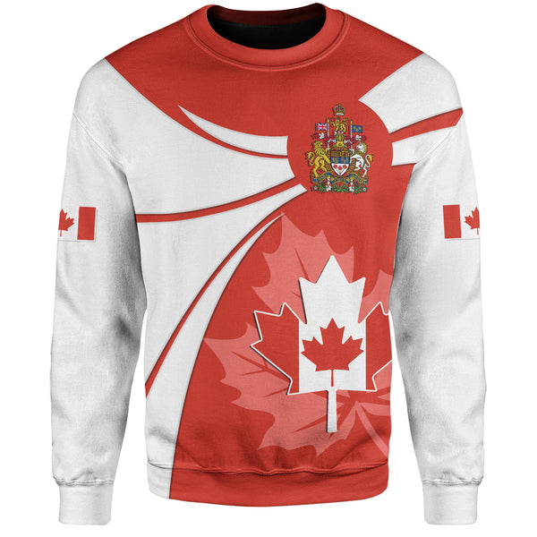 Canada Sweatshirt Canada Maple Wave Design