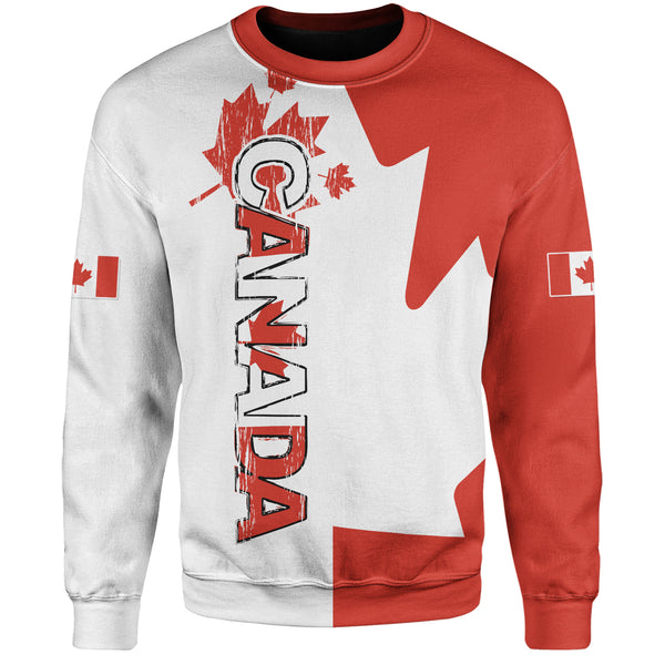 Canada Sweatshirt Canada Red And White Boldness