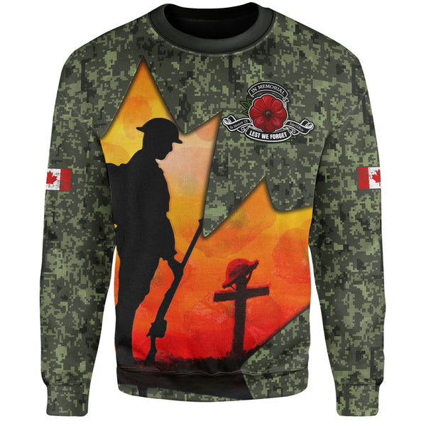 Canada Sweatshirt Remembrance Day Honoring The Brave