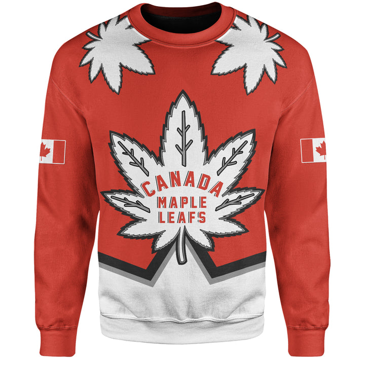 Canada Sweatshirt Red Maple Leafs Spirit