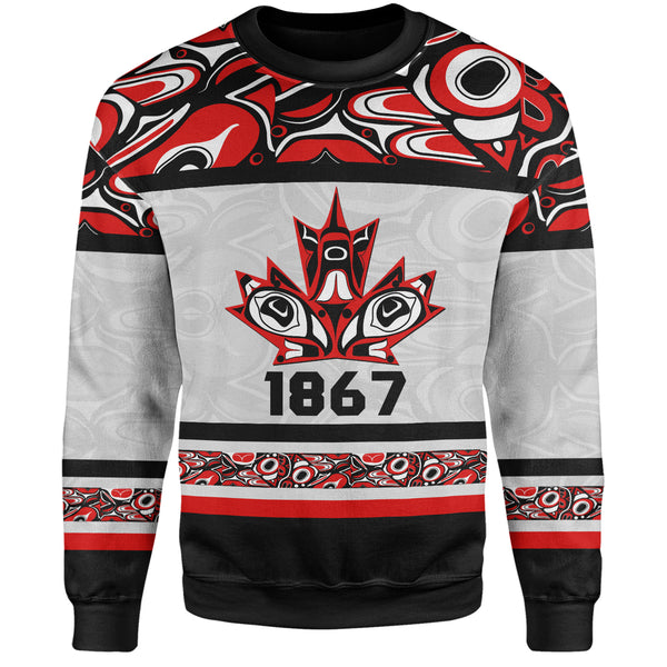 Canada Sweatshirt Haida Indigenous Maple Legacy 1867