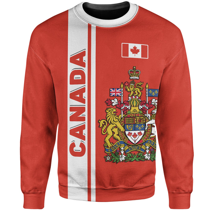 Canada Sweatshirt Canada Coat Of Arms Simple Style
