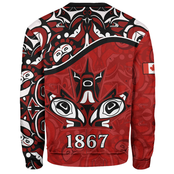 Canada Sweatshirt Haida Indigenous Power 1867