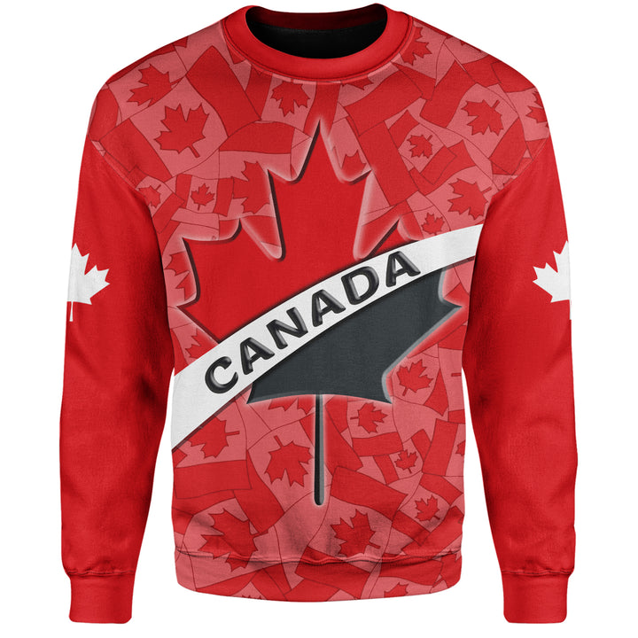 Canada Sweatshirt Born Canadian Built Proud