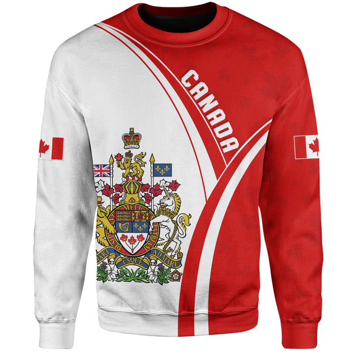 Canada Sweatshirt Canada Red Maple Leafs Pattern Spirit