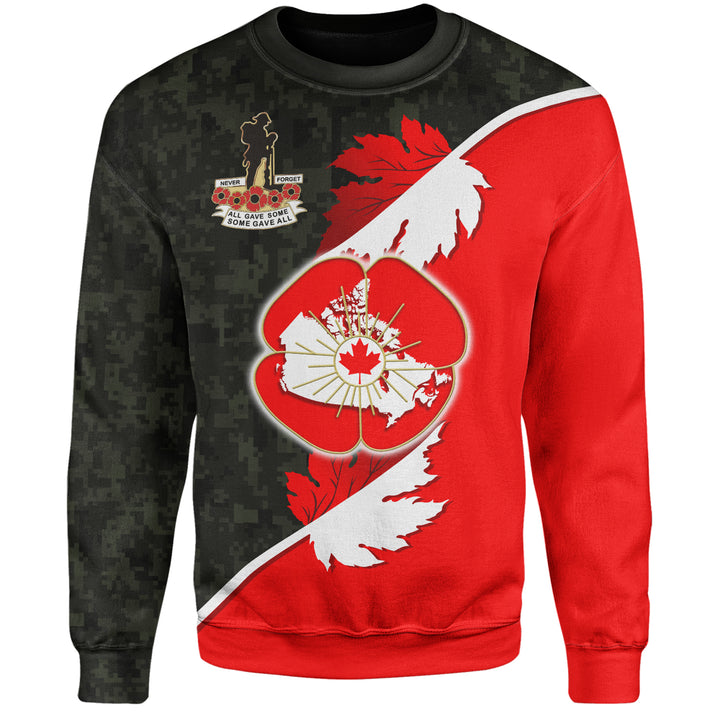 Canada Sweatshirt Never Forgotten Remembrance Day Edition