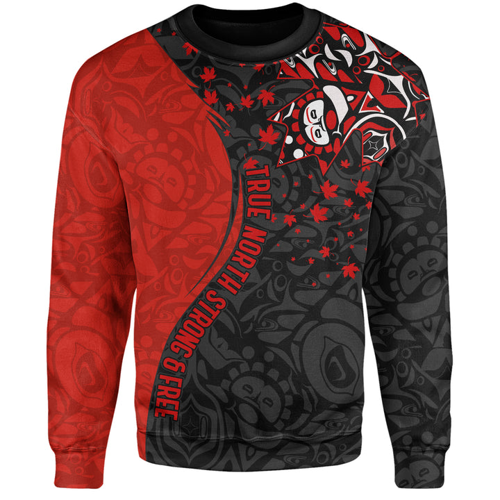 Canada Sweatshirt Haida Flame Canada Proud