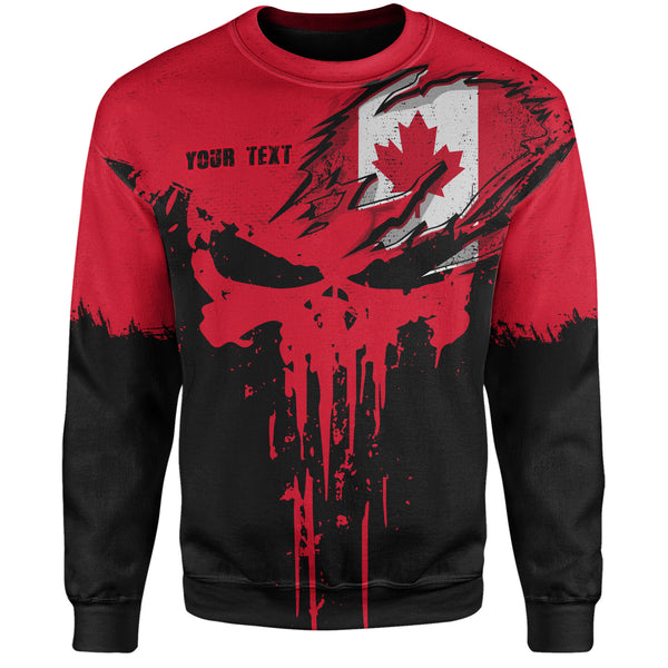 Canada Sweatshirt Maple Skull Fearless North