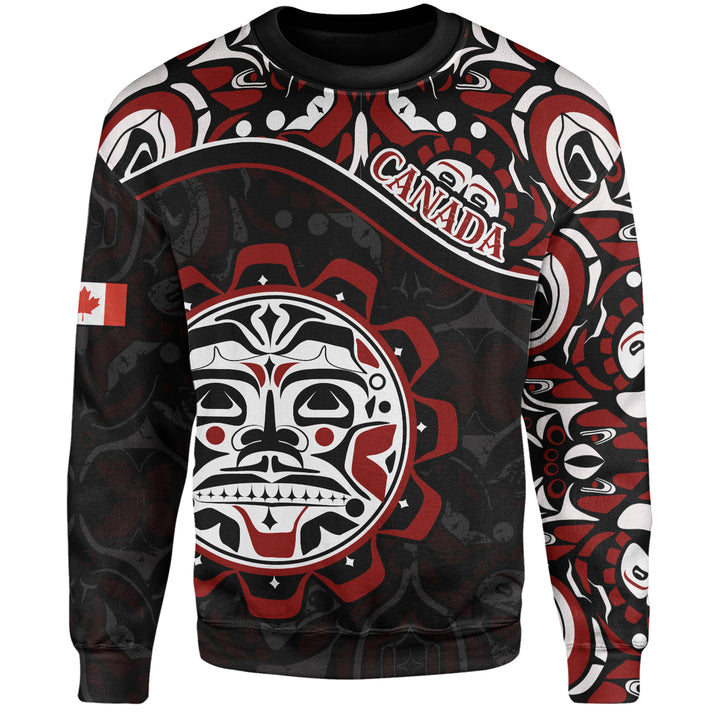 Canada Sweatshirt Haida Sun Spirit