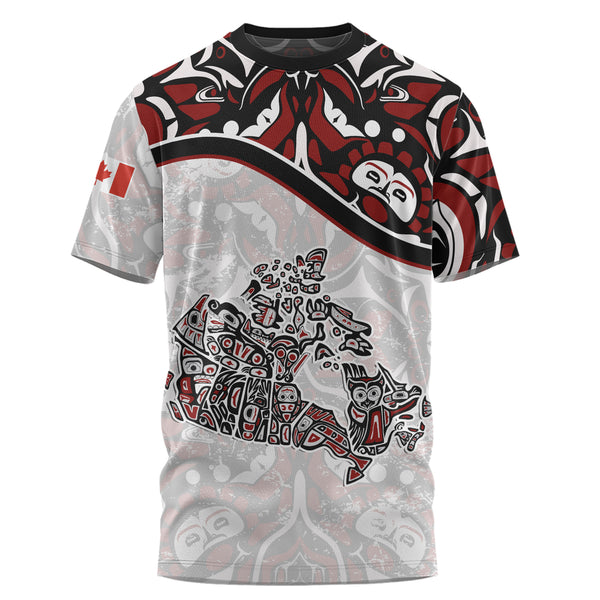Canada T-Shirt The True North Totem Map Haida Edition