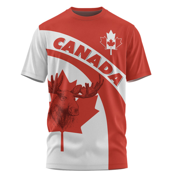 Canada T-Shirt Red And White Canadian Spirit