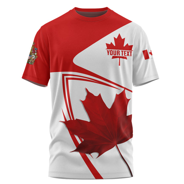 Canada T-Shirt Custom Canada Maple Leaf Red And White