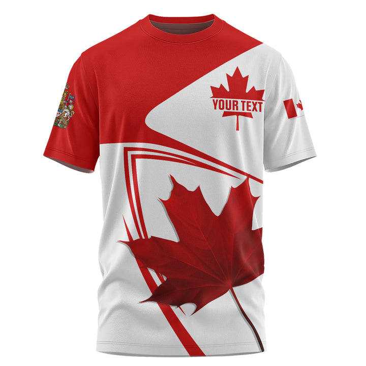 Canada T-Shirt Custom Canada Maple Leaf Red And White