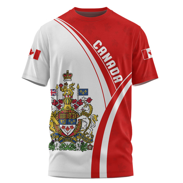 Canada T-Shirt Canada Red Maple Leafs Pattern Spirit