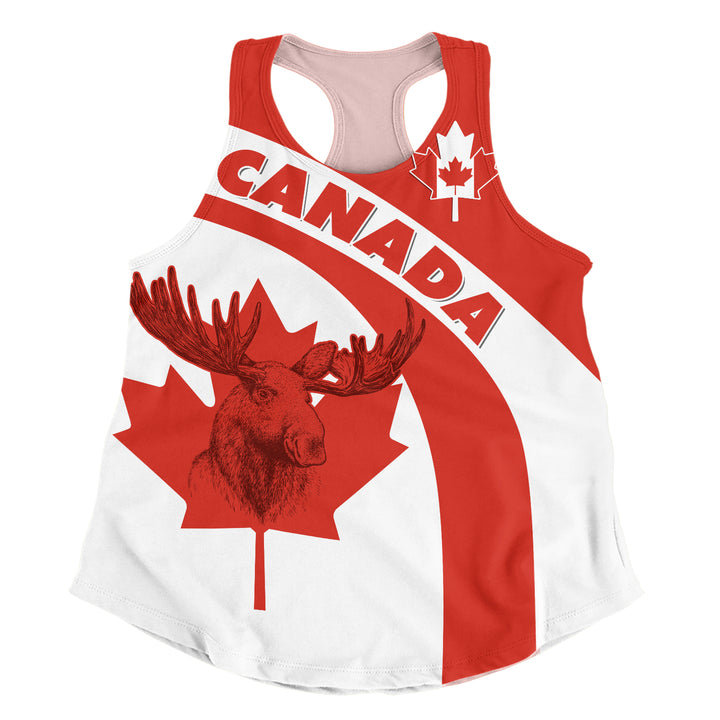 Canada Women Tank Red And White Canadian Spirit