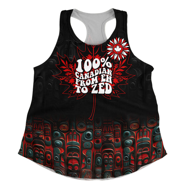 Canada Women Tank Canadian From Eh To The Zed Haida Pattern
