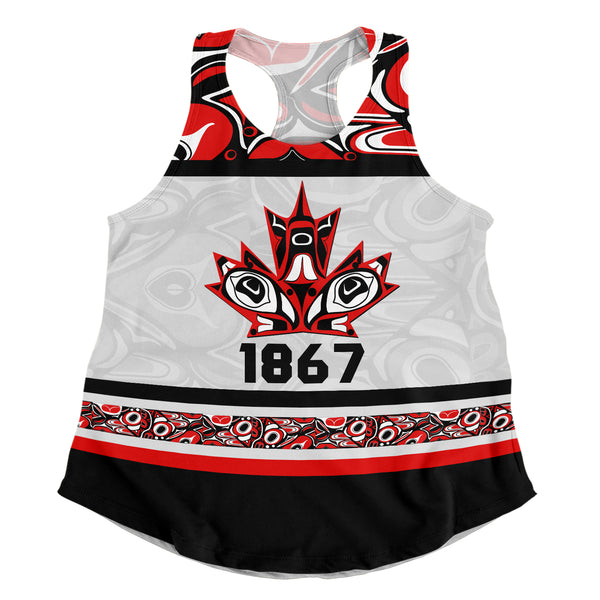 Canada Women Tank Haida Indigenous Maple Legacy 1867