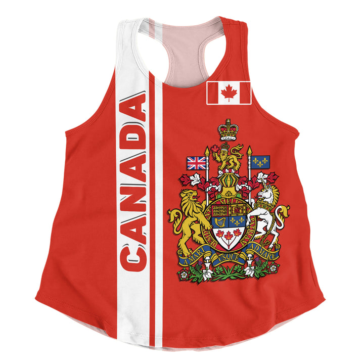 Canada Women Tank Canada Coat Of Arms Simple Style