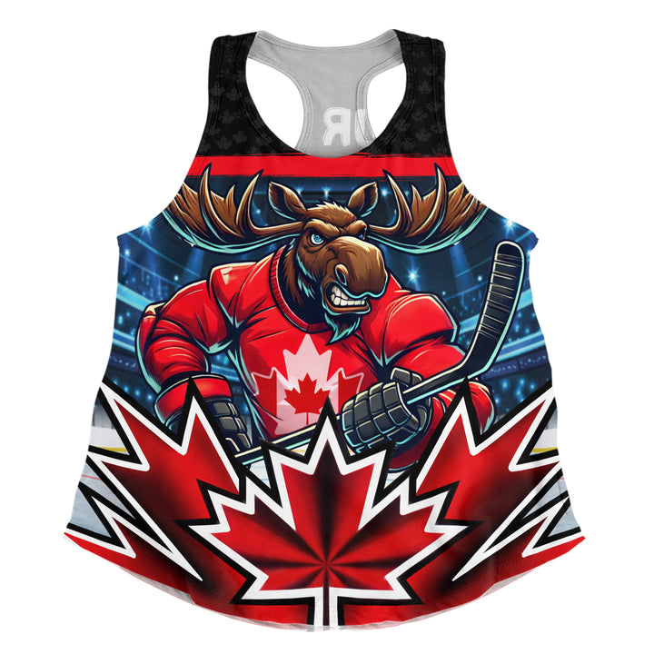 Canada Women Tank Maple Moose Hockey Warrior