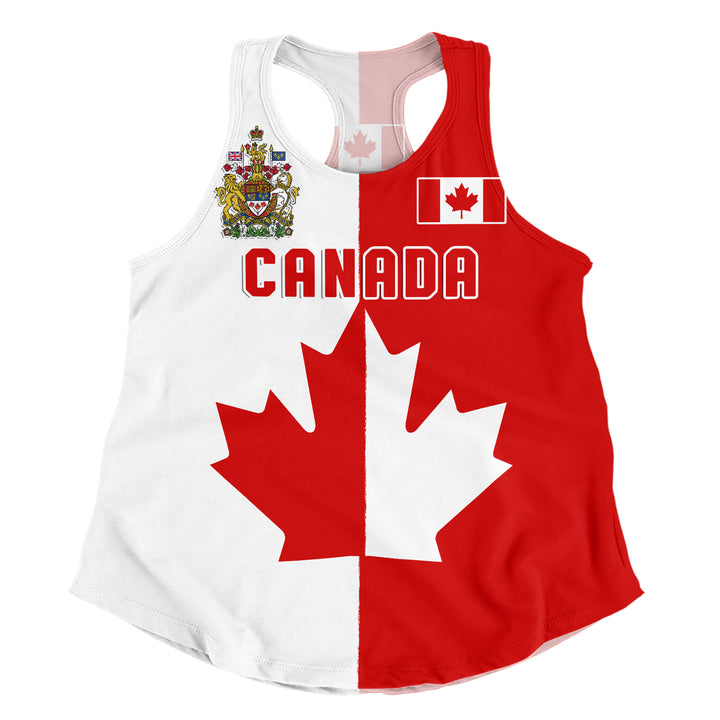 Canada Women Tank Canada Maple Crest Half And Half Style