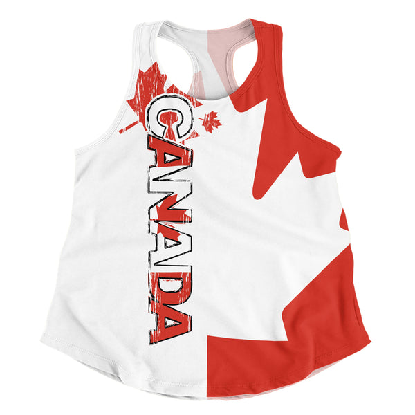 Canada Women Tank Canada Red And White Boldness
