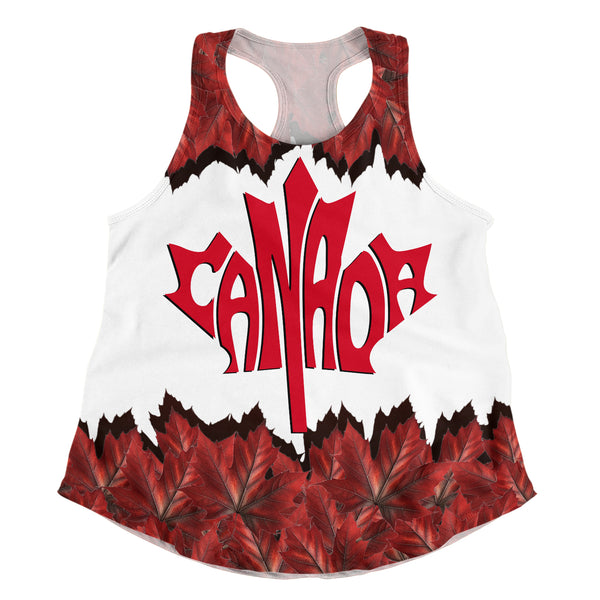 Canada Women Tank Red Leaf Dominion