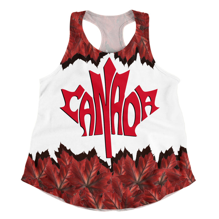 Canada Women Tank Red Leaf Dominion