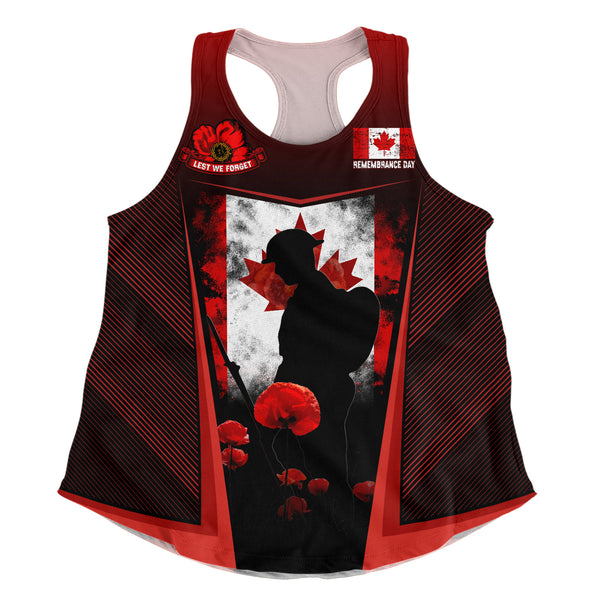 Canada Women Tank Remembrance Day Heroes Of The Maple Leaf