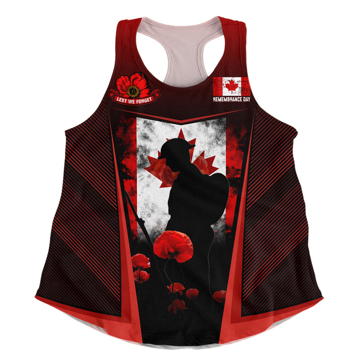 Canada Women Tank Remembrance Day Heroes Of The Maple Leaf