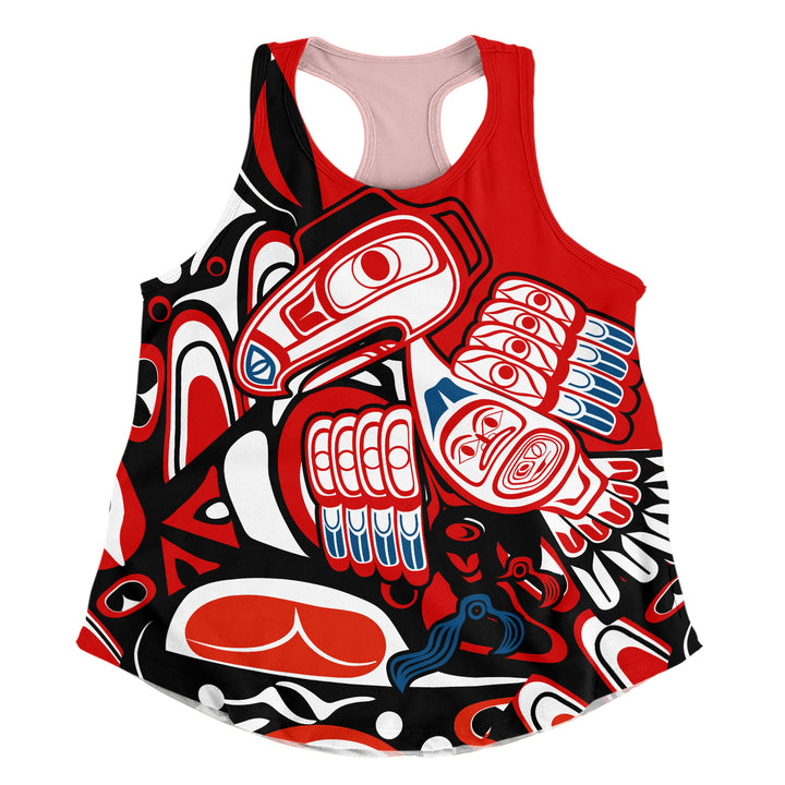Canada Women Tank Haida Red Totem Legacy