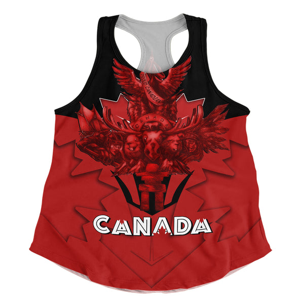 Canada Women Tank Red Sovereign Northern Emblem
